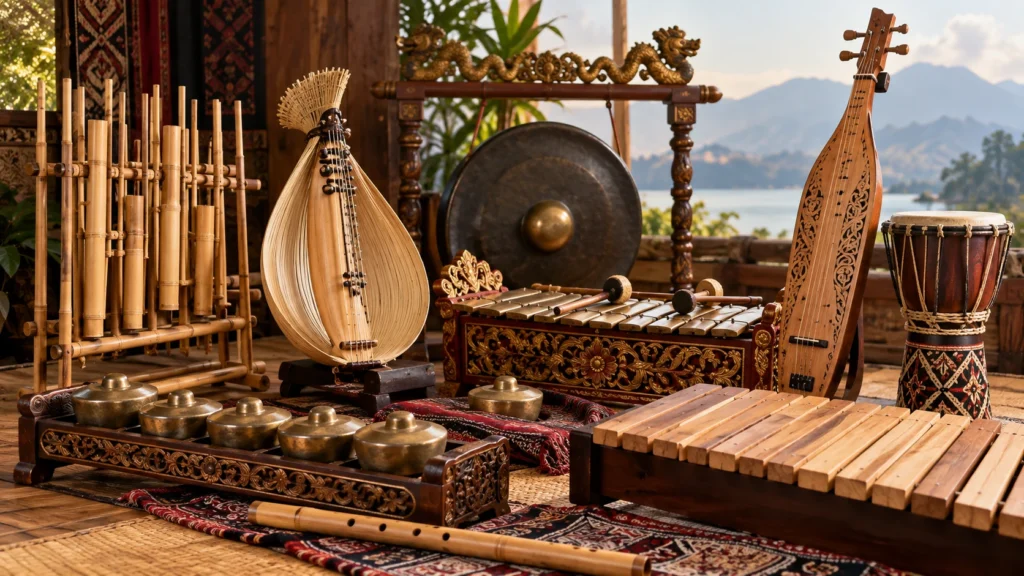 Beragam alat musik tradisional Indonesia