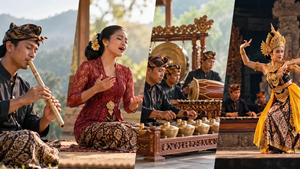 Bentuk musik tradisional Indonesia dalam pertunjukan