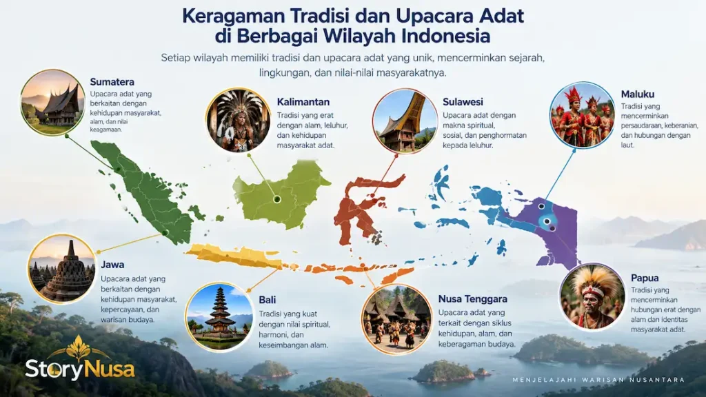 Keragaman tradisi dan upacara adat di berbagai wilayah Indonesia