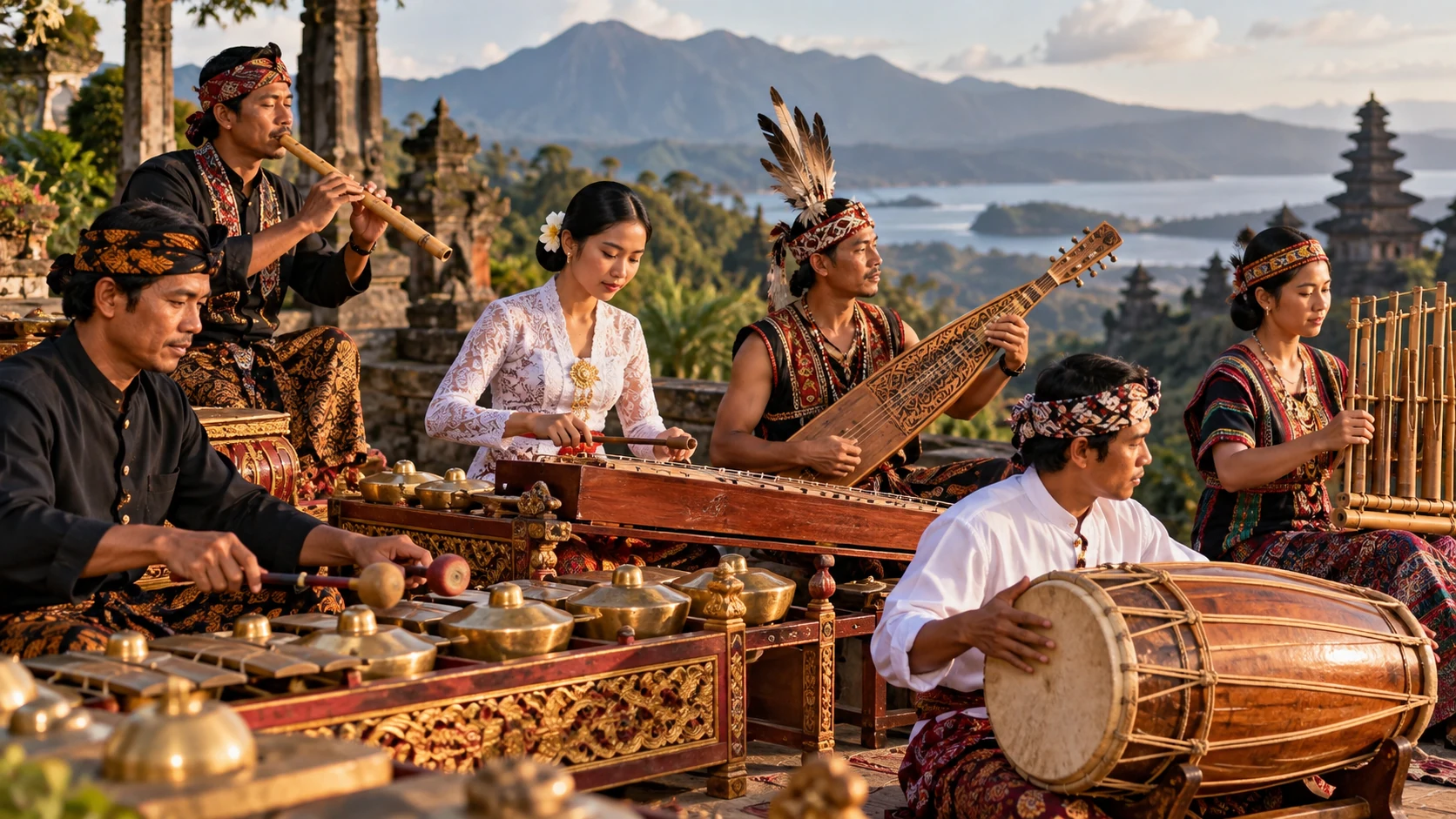 Musik tradisional Indonesia dengan beragam alat musik