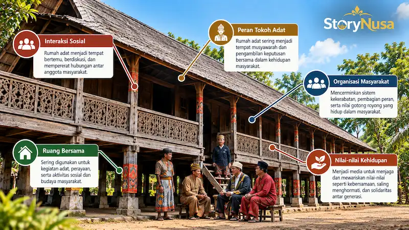 Rumah adat sebagai ruang interaksi sosial dan kehidupan bersama