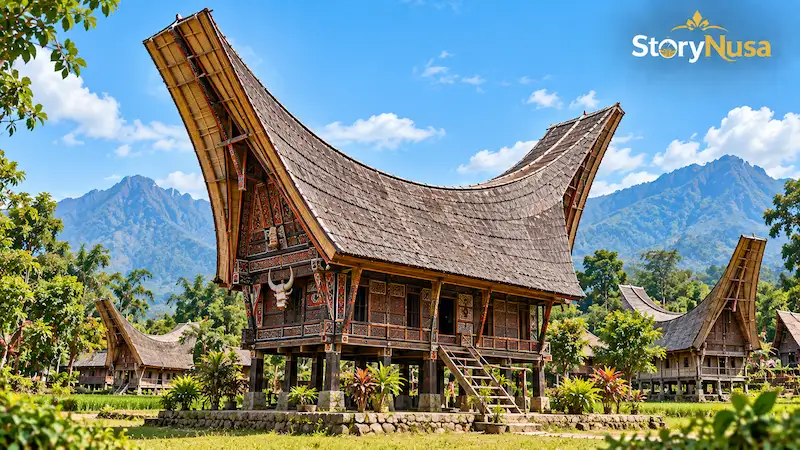Tongkonan sebagai rumah tradisional Sulawesi