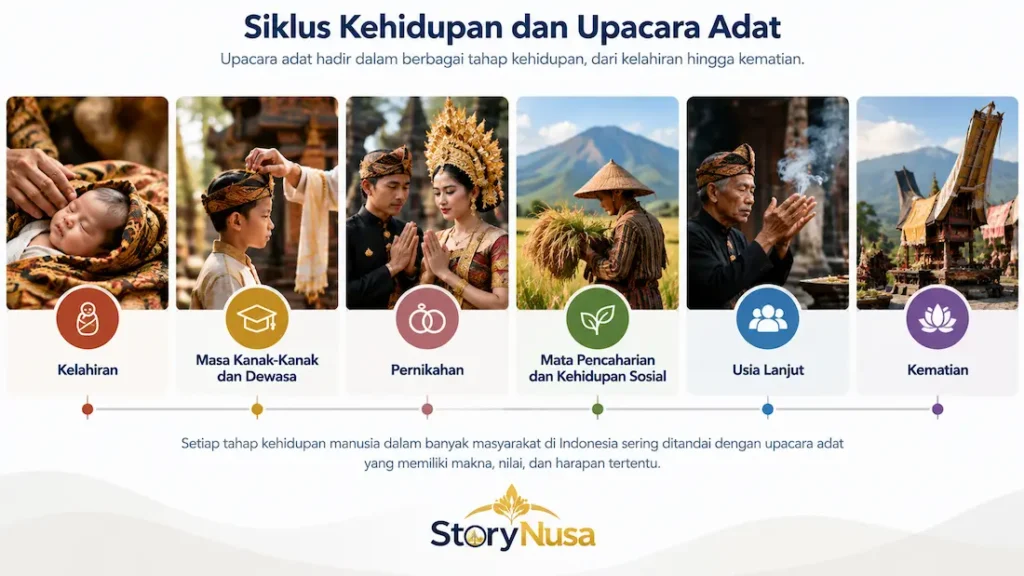 Siklus kehidupan dan upacara adat di Indonesia