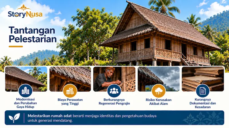 Tantangan pelestarian rumah adat dan keberlanjutan pengetahuan budaya