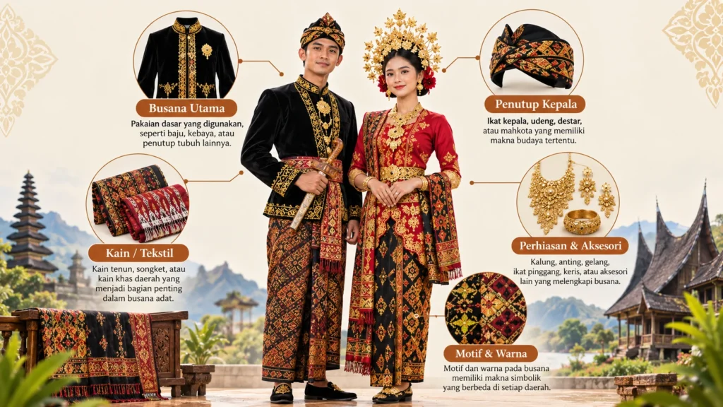 Unsur utama dalam pakaian adat Indonesia