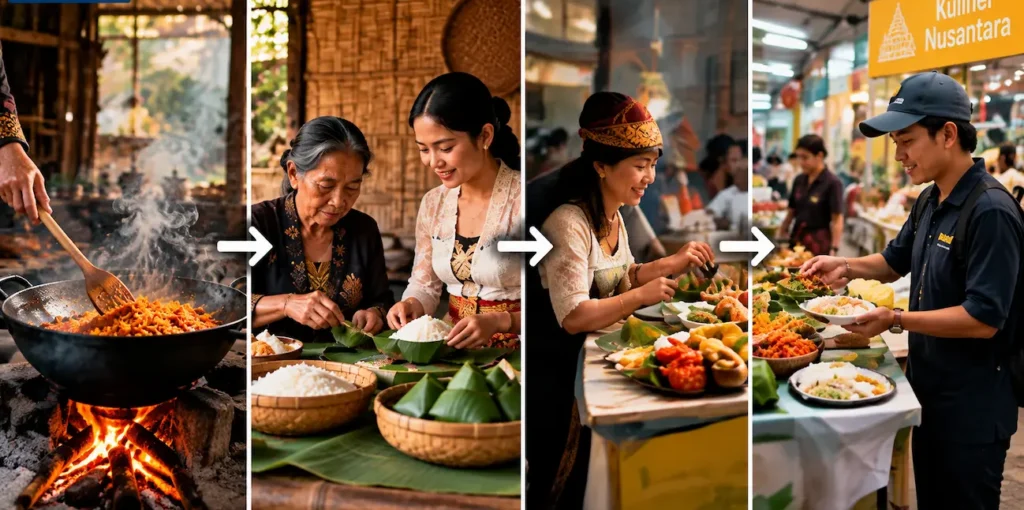 Perubahan fungsi kuliner tradisional dari praktik keluarga hingga kegiatan ekonomi